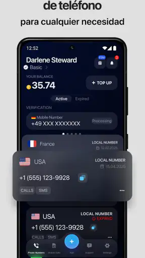 eSIM de viaje y número virtual screenshot