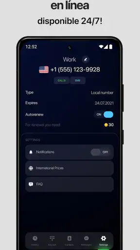 eSIM de viaje y número virtual screenshot