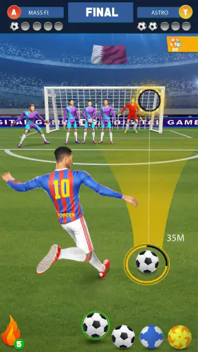 Juego de patadas de fútbol screenshot