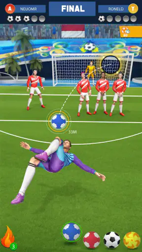 Juego de patadas de fútbol screenshot