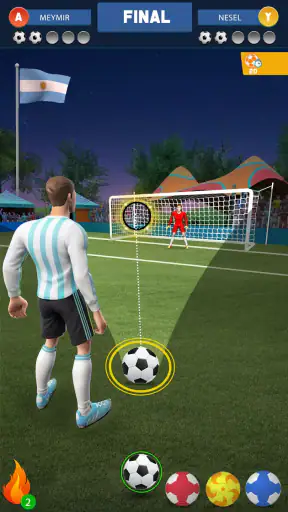 Juego de patadas de fútbol screenshot