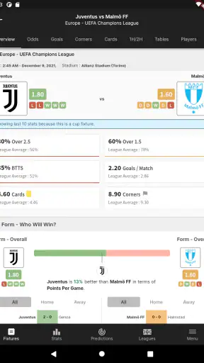 FootyStats - Estad. de Fútbol screenshot