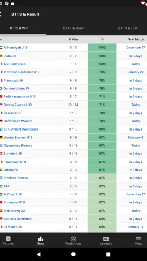 FootyStats - Estad. de Fútbol screenshot