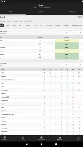 FootyStats - Estad. de Fútbol screenshot