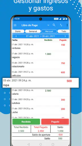 Gastos Diarios screenshot