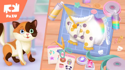 Gato - juego cuidado y vestido screenshot