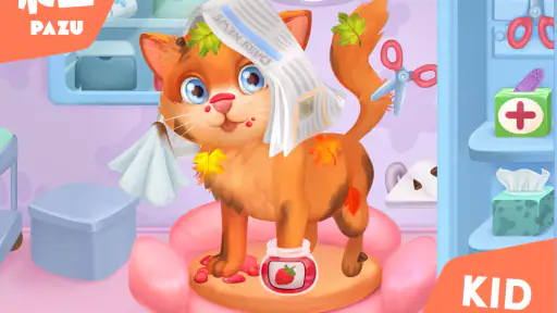 Gato - juego cuidado y vestido screenshot