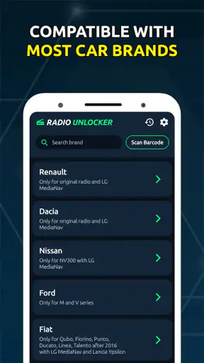Generador de códigos de radio screenshot