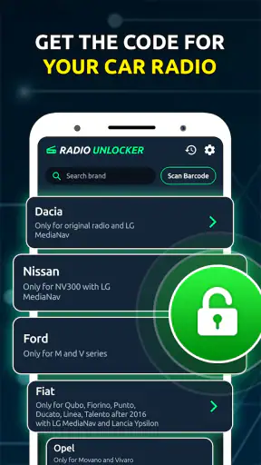 Generador de códigos de radio screenshot