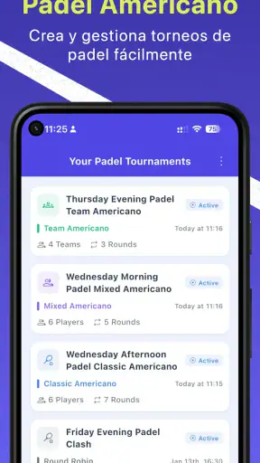 Generador de pádel americano screenshot