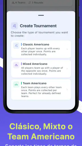 Generador de pádel americano screenshot