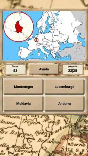 Geografía de Europa - Juego screenshot