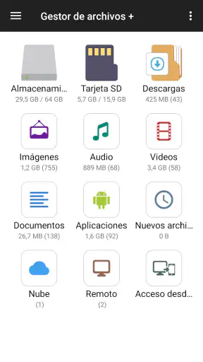 Gestor de archivos screenshot