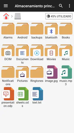 Gestor de archivos screenshot