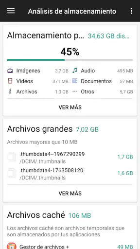 Gestor de archivos screenshot