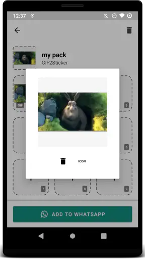GIF2Sticker Stickers Animados screenshot