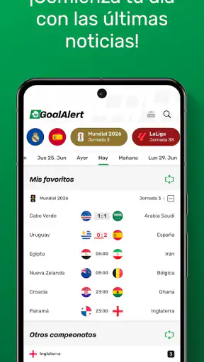 GoalAlert – Fútbol Global 2026 screenshot