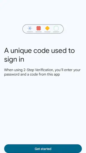Google Authenticator screenshot