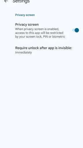 Google Authenticator screenshot
