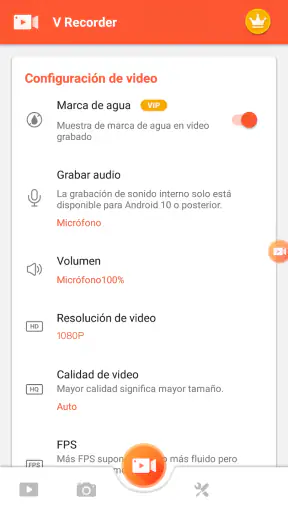 Grabador Pantalla V Recorder screenshot