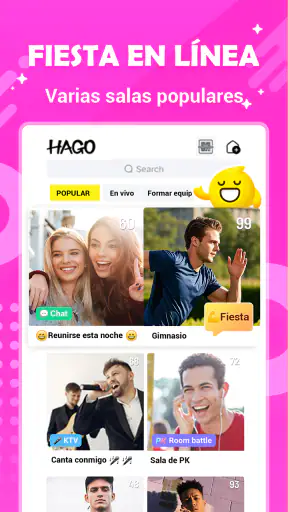 Hago- Fiesta, Chat, En vivo screenshot