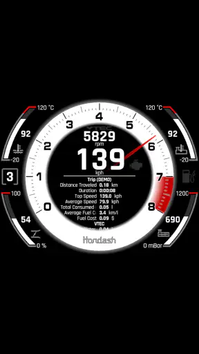 Hondash screenshot