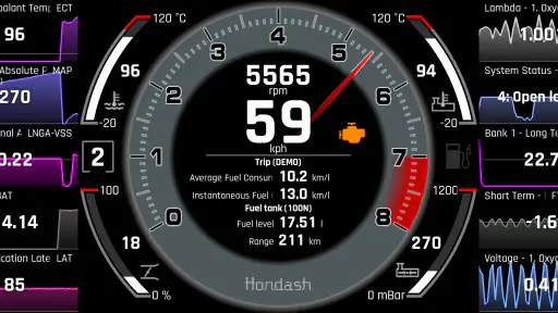 Hondash screenshot