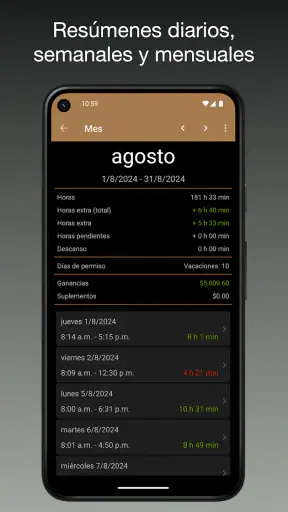 iboChron - Registro de trabajo screenshot