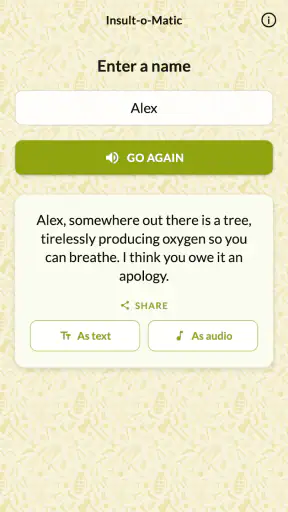 Insult-o-Matic screenshot