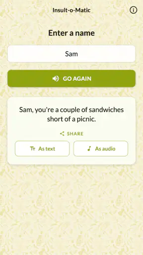 Insult-o-Matic screenshot