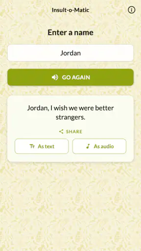 Insult-o-Matic screenshot