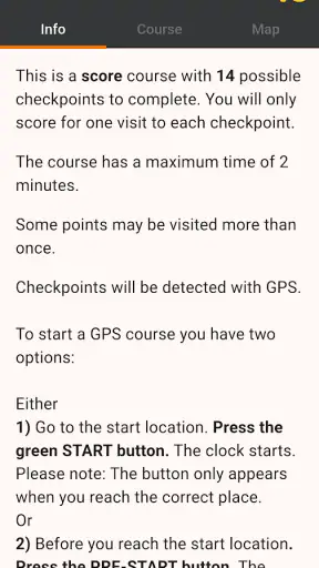 iOrienteering screenshot