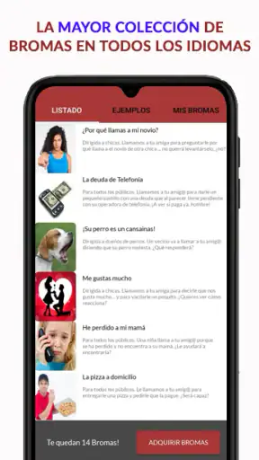 JokesPhone Bromas Telefónicas screenshot