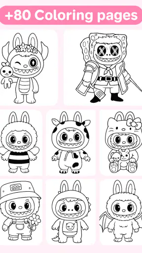 Juego de colorear labubu screenshot