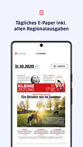 Kleine Zeitung screenshot