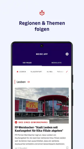 Kleine Zeitung screenshot