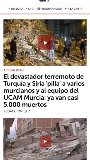 La 7 TV screenshot