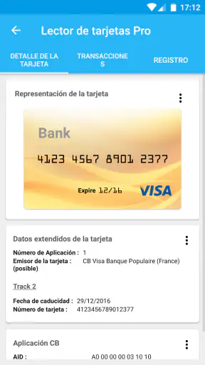 Lector de tarjetas Pro (EMV) screenshot