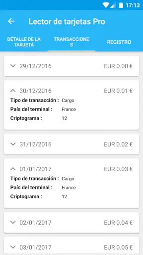Lector de tarjetas Pro (EMV) screenshot