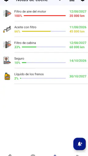 Libro de mantenimiento coche screenshot