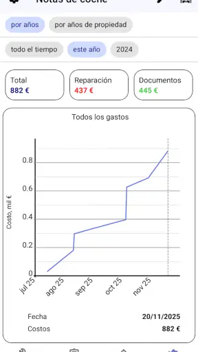 Libro de mantenimiento coche screenshot