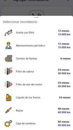 Libro de mantenimiento coche screenshot