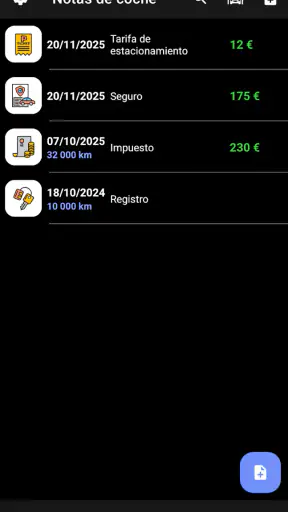 Libro de mantenimiento coche screenshot