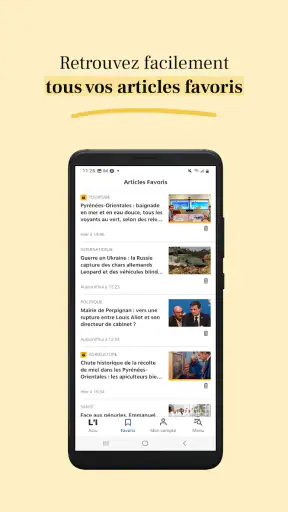 L'Indépendant, Actus locales screenshot
