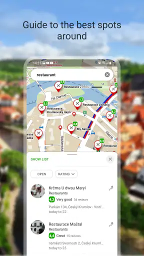 Mapas sin conexión: Mapy.com screenshot
