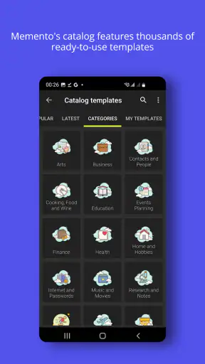 Memento Database screenshot