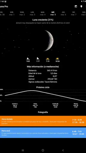 Mi Fase Lunar Pro screenshot