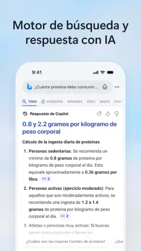 Microsoft Bing Búsqueda screenshot