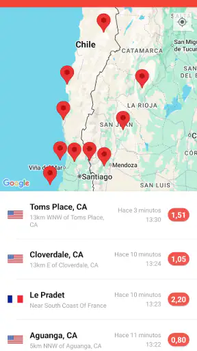 Mis Alertas de Terremotos Pro screenshot