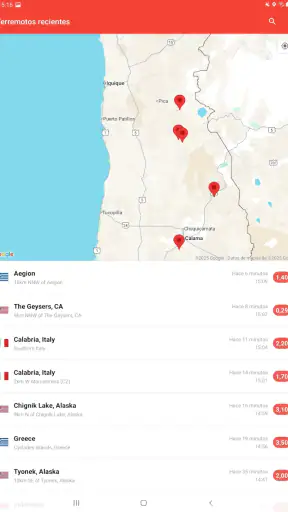 Mis Alertas de Terremotos Pro screenshot